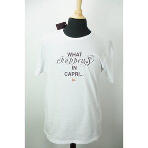 Isaia Napoli What Happens in Capri Goes Everywhere Cotton T Shirt 3XL BRAND NEW